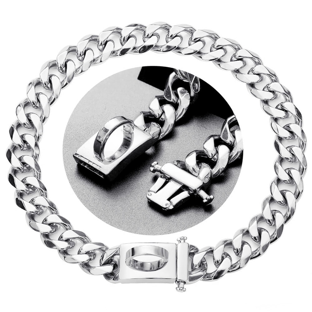 Luxury Dog Cuban Chain Gold Shining Rhinestones Collar Pitbull Necklace  Choker - Julia McKee